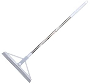 rongweiwang Raclette de sol avec manche, balai à récurer, balayage sans cheveux pour un environnement de nettoyage sans poussière, racler les sols en béton et carrelage Pour ultra-efficace, usage