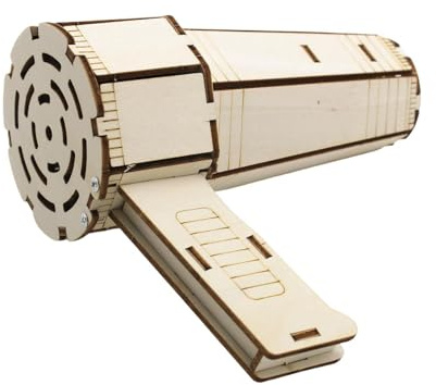 Wissenschaftsset - 3D-Haartrockner aus Holz, Modell MINT, Lernspielzeug, 3D-Motorikspielzeug, Experimentbauprojekte für Kinder, Schulanfang