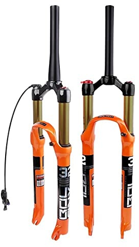 Forcella Mtb 1 Pcs MTB Della Bicicletta Forcella In Lega di Magnesio Sospensioni Pneumatiche 26 27.5 29 Pollici 32 HL RL100mm Bike forcella Blocco for Il Ciclismo Accessori(27.5 Straight Manual)