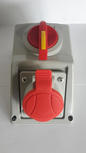 Interruttore rotativo CEE rosso Socket 32A 5 pin 3 fase 415V IP54