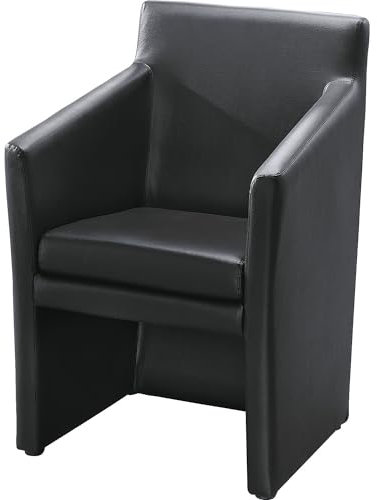Nowy Styl kaiserkraft | Club-Sessel | eckig | HxBxT 850 x 575 x 530 mm | Polyurethan-Bezug | schwarz