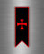 Akachafactory Selbstklebend Wandtattoo Ordnung von Malta Tempelritter Flagge Kreuzzügen Templar Crusader F