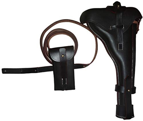 warreplica Deutsche WWI Artillerie Luger Leder Holster mit Stock Gurte & Take Werkzeug, P08 8 