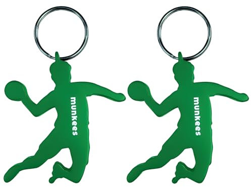 munkees Porte-clés en Forme de handballeur avec décapsuleur, 2 x Vert