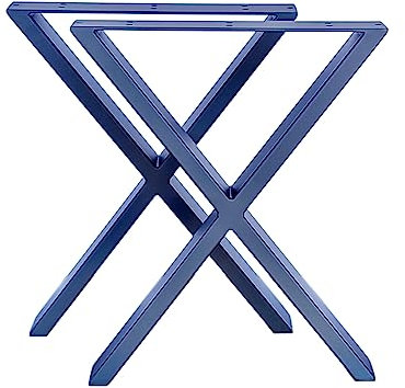 Kaffee Tisch Beine Metall Beine X-Form U-Form Möbel Beine 40,6 cm Edelstahl Chrom Schwarz 2-teiliges Set von Alpha Einrichtung schwarz