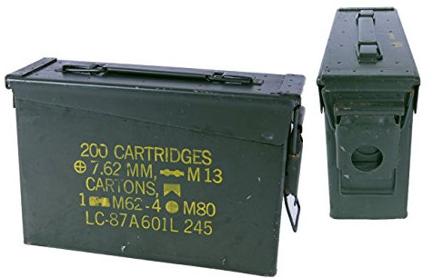 Armeeware 4er Set US Munitionskiste klein Oliv gebraucht 27,5 x 10 x 18 Munikiste Werkzeugkiste Metallkiste Geocaching 12,49€/Stück