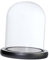 Fenteer Glashaube Glasglocke Glassturz mit Holzboden DIY Landschaften Fairy Garten Terrarium, Schwarz C