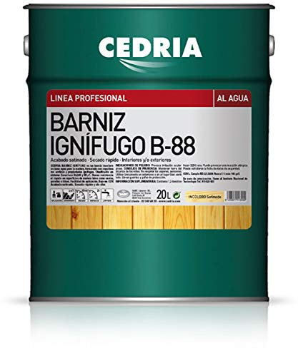 NUEVO Barniz Ignífugo B-88 Cedria protector fuego madera 4 litros Exteriores