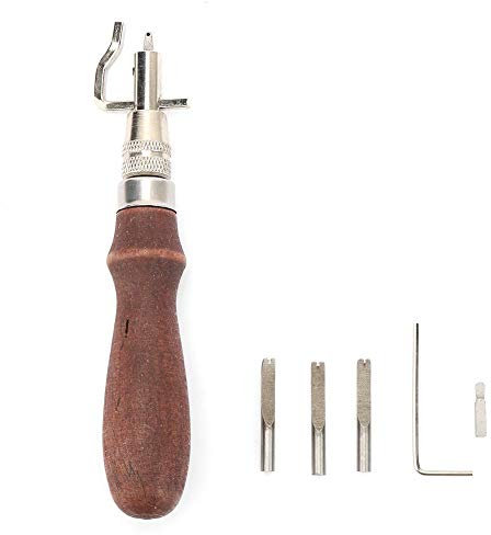 Herramienta de artesanía de cuero 7 en 1 Pro Ranura de costura ajustable Bordes de costura de borde de cuero Herramienta de filtro Leathercraft Kits