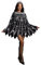 Spooktacular Creations Spinnennetz-Kleid, Poncho-Kostüme mit Glitzer und Krone für Damen, Halloween-Party (XL)