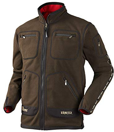 Härkila Kamko Chaqueta de Forro Polar Marrón - Rojo con Membrana GORE WINDSTOPPER®, rojo, XL