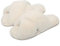 Fadezar Pantofole Peluche Donna Ciabatte da Casa Comode Invernali Moda Scarpe Sandali Slippers bianca EU 37/38