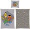 Sesamstrasse, Bettwäsche, 200 x 135, 80 x 80, 100% Baumwolle, Schadstoffgeprüft Öko Tex 100, 60 Grad waschbar, Ernie und Bert mit Sternen