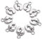 Craftdady 50 Stück Antik Silber Füße Fußabdruck Charms Anhänger tibetische Babyfüße Baumeln Anhänger für Baby Remembrance Armband Halskette Schmuckherstellung
