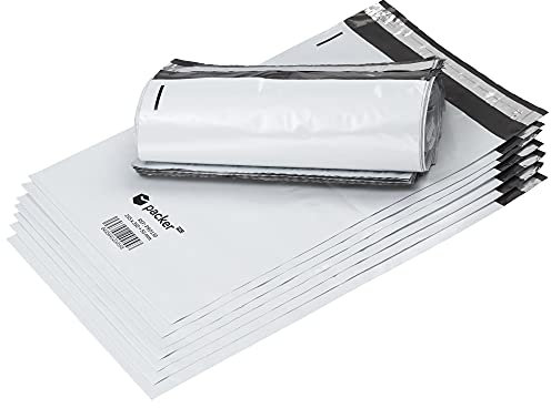 packer PRO Versandtaschen für Ecommerce, Briefumschläge, Verpackungsmaterial, klein, 25,5 x 35 + 5 cm, 100 Stück