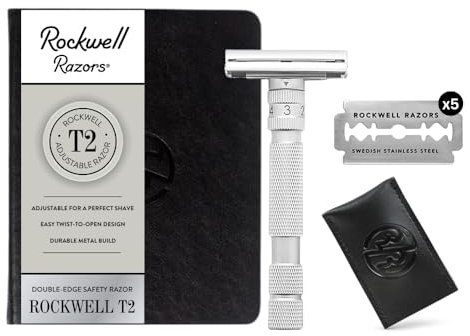 Rockwell Razors Rockwell Model T Gebürstetes Chrom, Einzel-, Standard-Rasierer