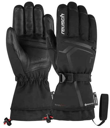 Reusch Gore-TEX Skihandschuhe Herren & Damen | warm mit Daunenisolierung | wasserdicht & atmungsaktiv, mit Ziegenleder, Premium Winterhandschuhe für Ski & Piste, Größe 6,5-11, Down Spirit GORE-TEX