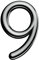 Ultion Sweet Chrome Door Numbers '9' - 3inch height - Self Adhering, No Drilling or Screwing Required …