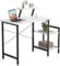 CubiCubi Kleiner Schreibtisch mit 2 mobilen Regalen und Monitorständer, 80 x 50 cm Stabiler Pc Gaming Tisch, einfache Montage für Arbeit, Weiß