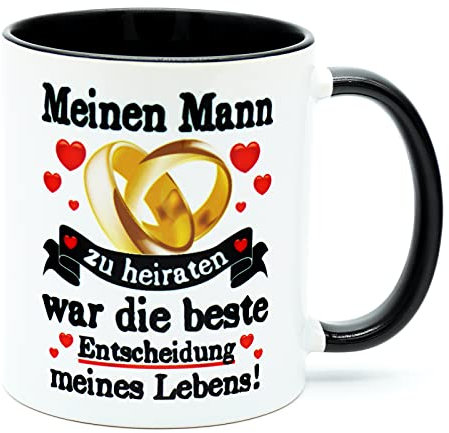 Meinen Mann zu heiraten Kaffee Tasse Becher Geschenk Jahrestag Hochzeitstag Valentinstag Geburtstag Idee Hochzeitstagsgeschenk für Ihn Paare Frau Pärchen Partner Ehemann Traummann Liebe verheiratet