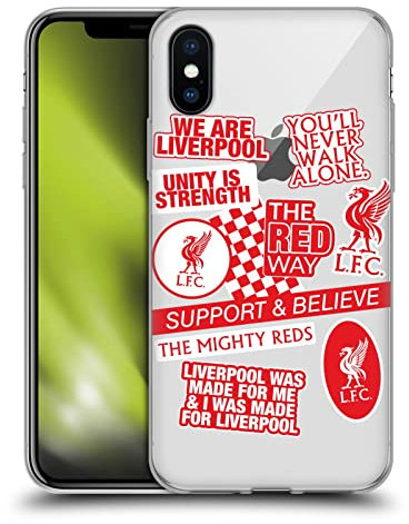 Head Case Designs Officially Licensed Liverpool Football Club Reds Souvenirs Soft Gel Case [Military Grade Protection] Compatible With Apple iPhone X/iPhone XS