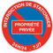 AUA SIGNALETIQUE - Panneau De Signalisation Circulaire en PVC 1.5 mm (Ø 290 mm, Interdiction De Stationner Propriété Privée)