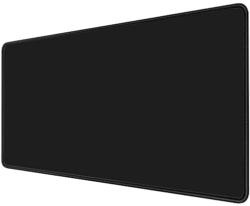 Envysun Gaming Mouse Pad Extended Large Computer Keyboard Mouse Mat Desk Pad Soft Smooth Surface and Anti-Slip Rubber Base Waterproof Soft (80X30 Black)