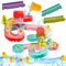 Vibbang 62 Stück Badespielzeug, DIY Badewannenspielzeug, Kinder Wasserspielzeug Dusche, mit Kugelbahn Wassermühle Kleine Gelbe Ente Saugnäpfe, Wasserspielzeug Kinder Badespaß, für Kleinkinder Babys