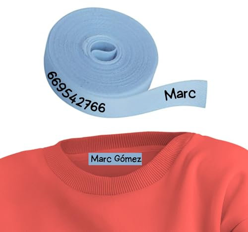 GzCommodities Cinta Personalizable Termoadhesiva Para Niños y Para Etiquetar Con Nombre y Marcar en el Cole