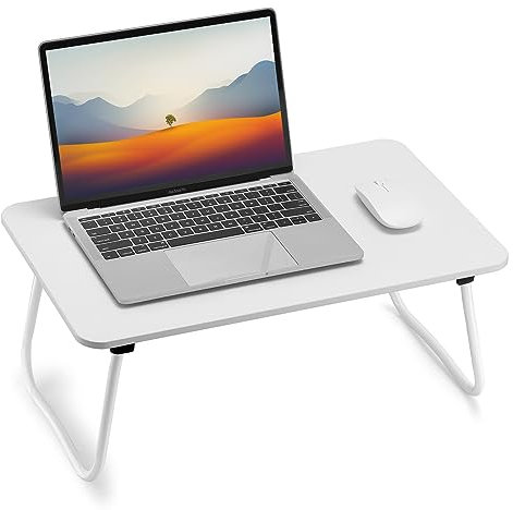 FISYOD Faltbarer Laptop-Schreibtisch, tragbarer Schoß-Schreibtisch, Betttisch, Leichter Frühstückstisch, Tablett, Schreibtisch, Laptop-Ständer, Mini-Tisch zum Arbeiten, Schreiben, Zeichnen, Essen,