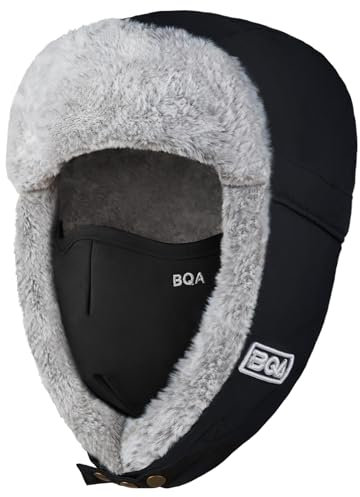 BQA Wintertrappermütze mit Ohrenklappen,Ushanka Wintermütze,Geeignet für Outdoor-Aktivitäten wie Skifahren