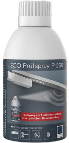ECO-Schulte ECO Prüfspray P-250 Testspray zur Funktionsprüfung (Simulation der Raucherkennung) der Rauchmelder/-schalter. 250 ml, Türschließer - 1,6x0,8x0,8cm