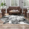 AROGAN Western Decor Kunstfell-Teppich aus Rindsleder, hochwertige Tierhaut, Kuhfell-Teppich für Wanddekoration, Western-Bodenteppich für Schlafzimmer, Wohnzimmer, Schwarz und Grau