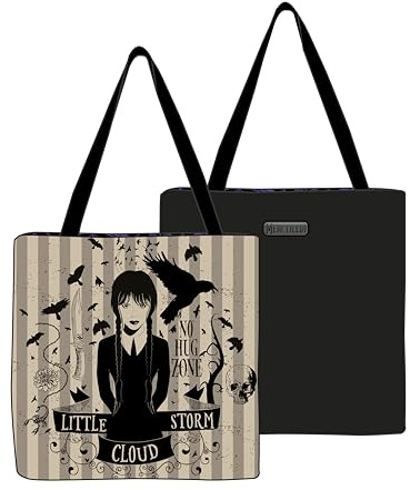 Seven SpA Umhängetasche SHOPPER BAG - Addams Mittwoch, Schwarz, shopper