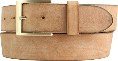 BELTINGER Herren-Gürtel aus weichem Vollrindleder Vintage-Look 4 cm | Jeans-Gürtel für Herren 40mm | Ledergürtel mit goldener Gürtelschließe Used-Look