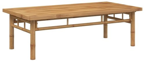 vidaXL Couchtisch, Beistelltisch mit Latten-Design, Kaffeetisch für Wohnzimmer Terrasse Garten, Sofatisch Teetisch Tisch, Modern, Bambus