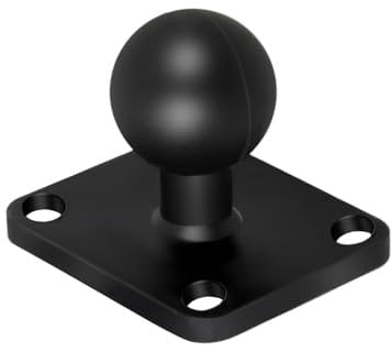 Adattatore di Testa a Sfera da 1 Pollice, Base di Montaggio a Sfera con 4 Fori di Montaggio, RAM Mount Base Quadrata con Connettore a Sfera, Supporto per Testa a Sfera 360 per Bicicletta/Moto/GPS
