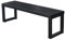 LXRHLIKG Backless Outdoor Bench, Pure Wrought Iron Metal Garden Bench With Reserved Fixing Holes For Yard Porch Balcony Park(Black,150cm/59in)