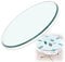 HJXGQJM Bandeja De Cristal Redonda 35cm 48cm 65cm 80cm 90cm Cristal Templado Transparente, Tablero Superficie Redonda De Mesa, para Mesa De Comedor Cocina Jardín, Cristal para Mesas(35CM(14INCH))