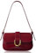 Rote Geldbeutel für Frauen, verstellbare Y2K Red -Umhängetasche mit Reißverschluss Red Schultertasche Retro Trendy Red Leder Geldbeutel, rote Geldbörse, rote Ledertasche