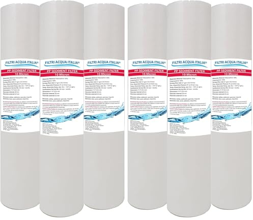 Cartuccia Filtro Acqua 10 Micron 10 Pollici SEDIMENTI (Confezione da 2)