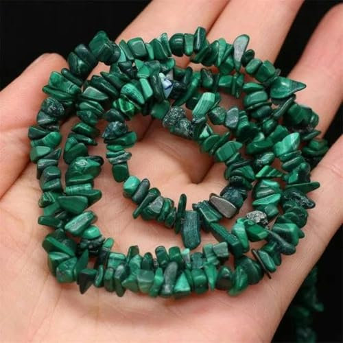 Perles irrégulières en pierre de Lazuli, perles de galets en fluorite, collier, malachite, 3x5-4x6mm, 40cm
