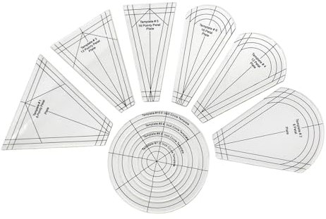 10 Stück / Set mit regulären Quilt-Schablonen, transparentes Acryl-Lineal, Patchwork-Lineal für Nähprojekte, Nähschablonen