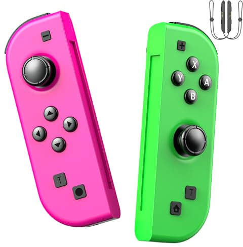 Wongzaa Switch Controller, Kabelloser Controllers für Switch/OLED/Lite mit Turbo/6-Achsen-Gyro/Dual Vibration/Wake-up/Screenshot Funktion Tubo
