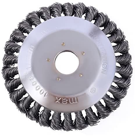 6-Inch Grass Trimmer Head Rotary Steel Wire Weed Brush Blade, Gasoline Lawn Mower Cutter Trimmer Head Brush for Pruning Gardens, Green Spaces, Farms