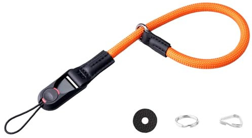 VKO Camera Wrist Strap Quick Release Hand Strap for Man Woman Photographers Camera Wrist Band Lanyard Tether Loop Cord for SLR DSLR Digital Mirrorless Camera(Orange)