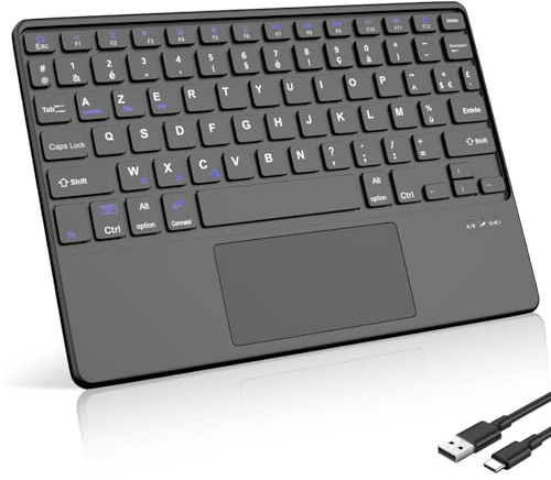 FOGARI Clavier sans Fil 10 Pouces - Pavé Tactile Léger Ultra-Fin