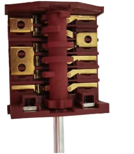 Herd-Einstellknopf 250 V 16 A 7 Positionen Drehschalter für Elektroherd Ersatzteil Rot für Zifferblatt