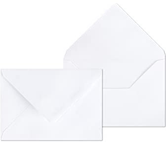 Clairefontaine 2231C - Karton mit 500 Umschlägen weiß B6-120x176mm, lose, ideal für Postkarten, Naßklebend, 90g, 1 Karton