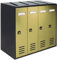 ALUBOX CUBO Briefkastenanlage 4 Fächer 38,5x43x25 cm aus Verzinktem Blech Vertikale Briefkastenanlage für Innen- und Geschützten Außenbereich (Anthrazit mit antiken Bronzetüren)